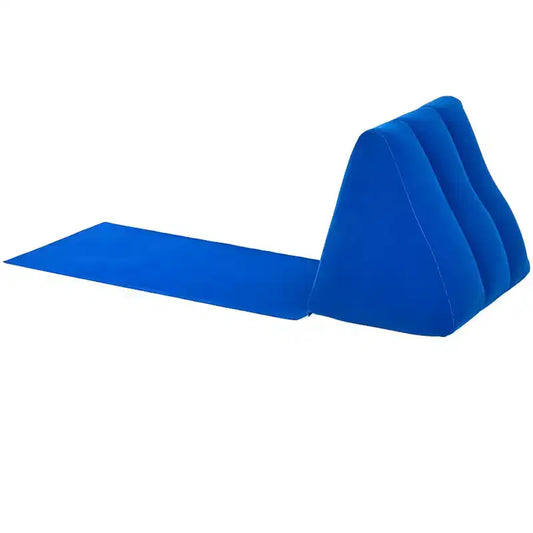 Coussin gonflable triangulaire, Chaise longue flottante en PVC floqué, Tapis d'extérieur
