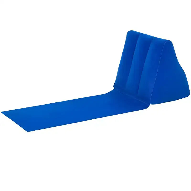 Coussin gonflable triangulaire, Chaise longue flottante en PVC floqué, Tapis d'extérieur