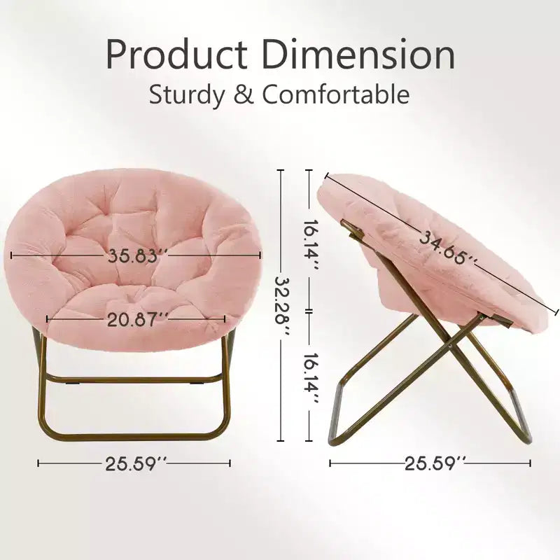 Pouf Fauteuil en Fausse Fourrure Taille Adulte : Blanc et Confortable