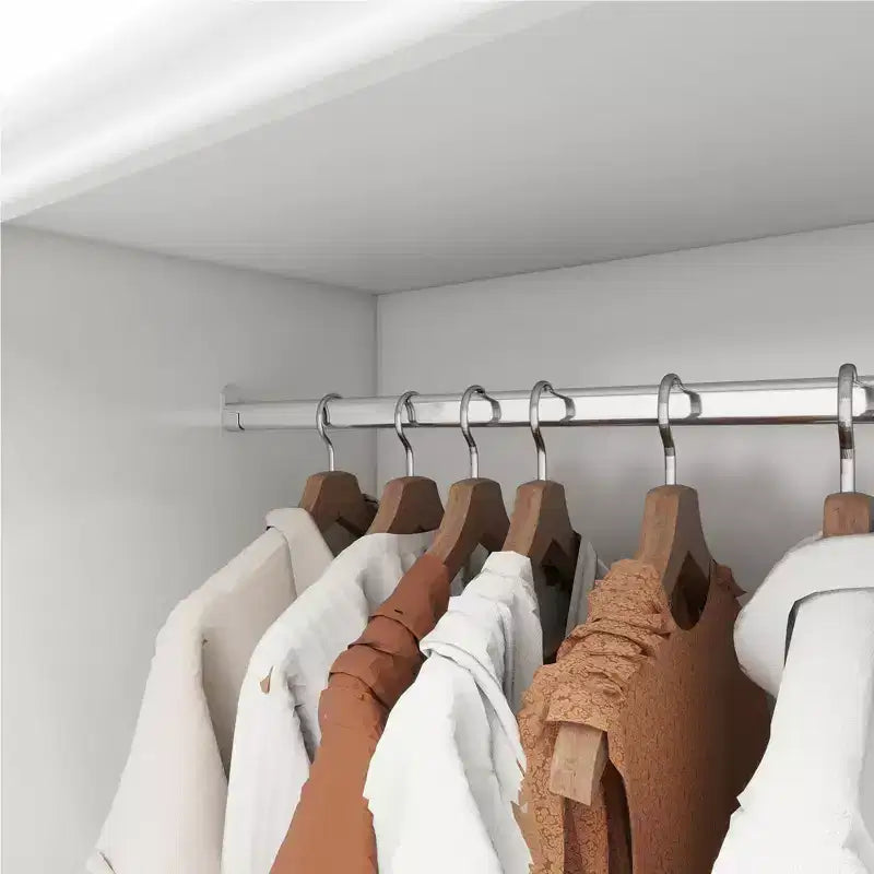 Armoire en bois blanc de 40 cm avec miroir et 2 portes