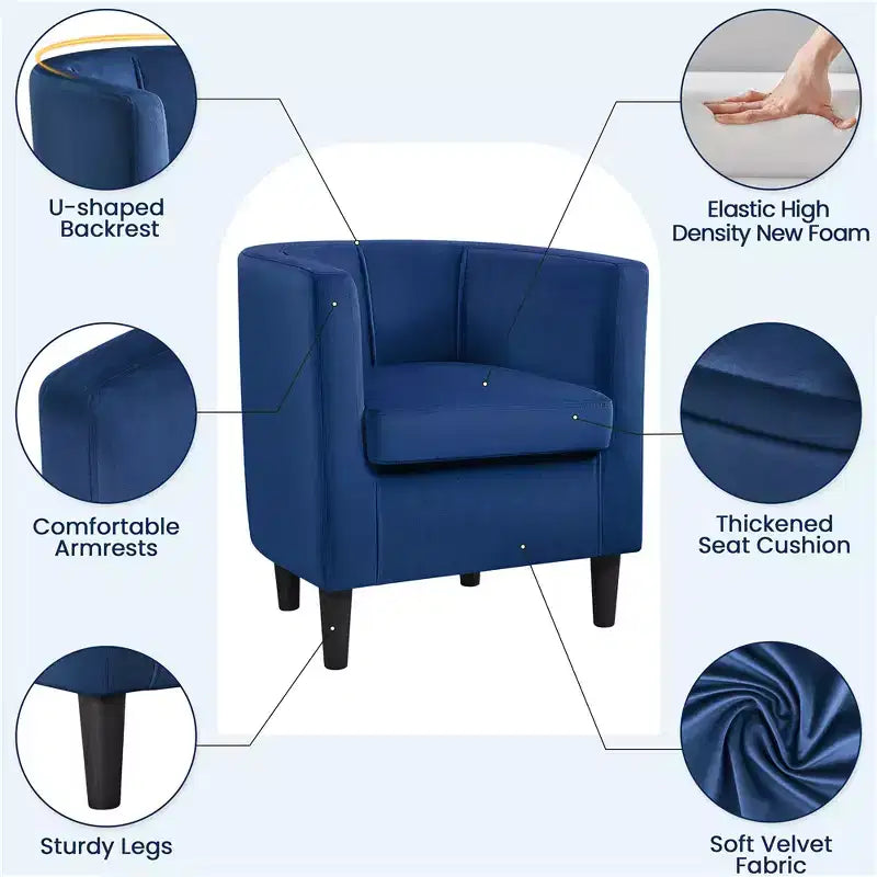 Fauteuil Club pour Salon, Chambre, Salle de Réception