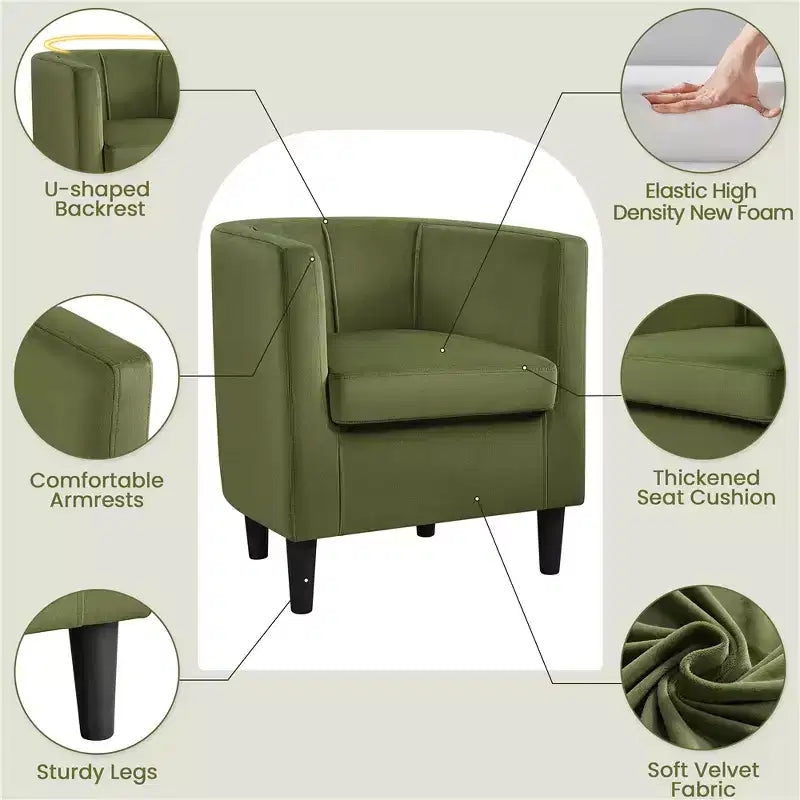 Fauteuil Club pour Salon, Chambre, Salle de Réception
