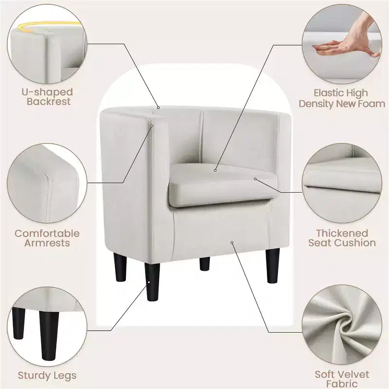 Fauteuil Club pour Salon, Chambre, Salle de Réception