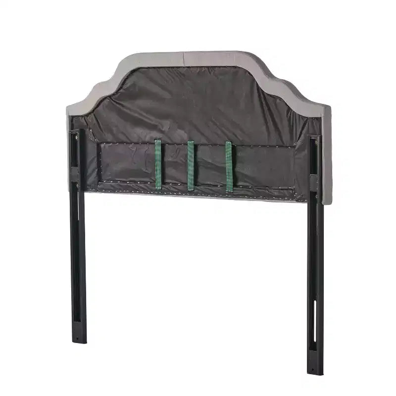 Tête de lit capitonnée Luella avec clous décoratifs – Grand lit/Très grand lit