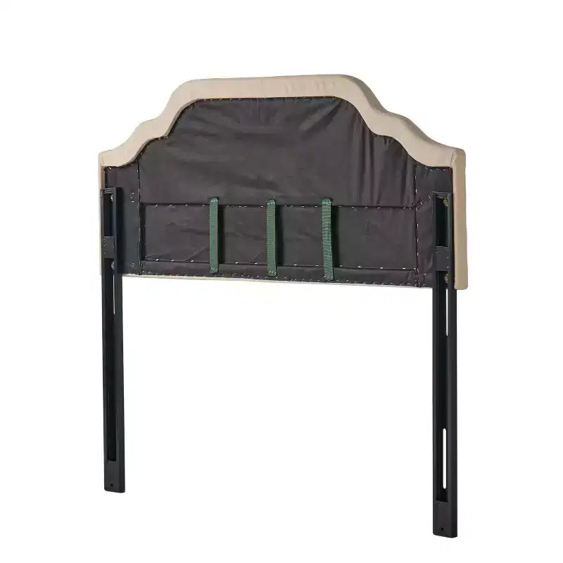 Tête de lit capitonnée Luella avec clous décoratifs – Grand lit/Très grand lit