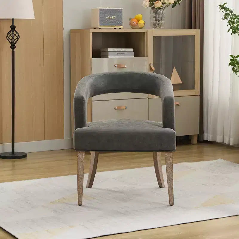 Chaises de salle à manger capitonnées modernes en forme de tonneau