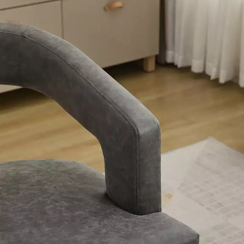 Chaises de salle à manger capitonnées modernes en forme de tonneau