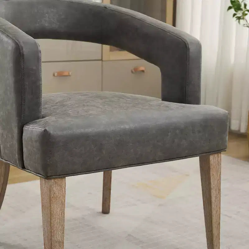 Chaises de salle à manger capitonnées modernes en forme de tonneau