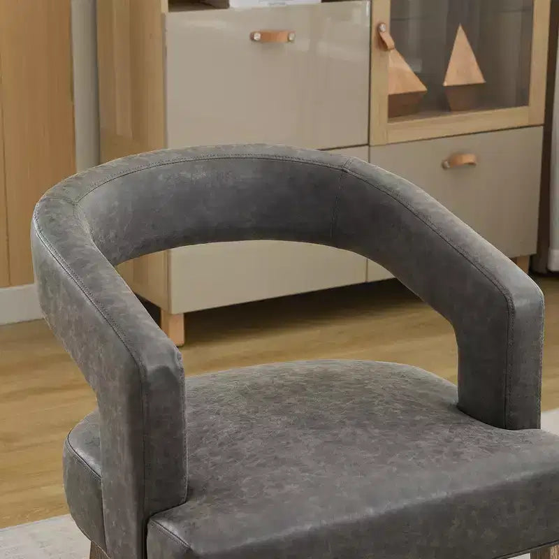 Chaises de salle à manger capitonnées modernes en forme de tonneau