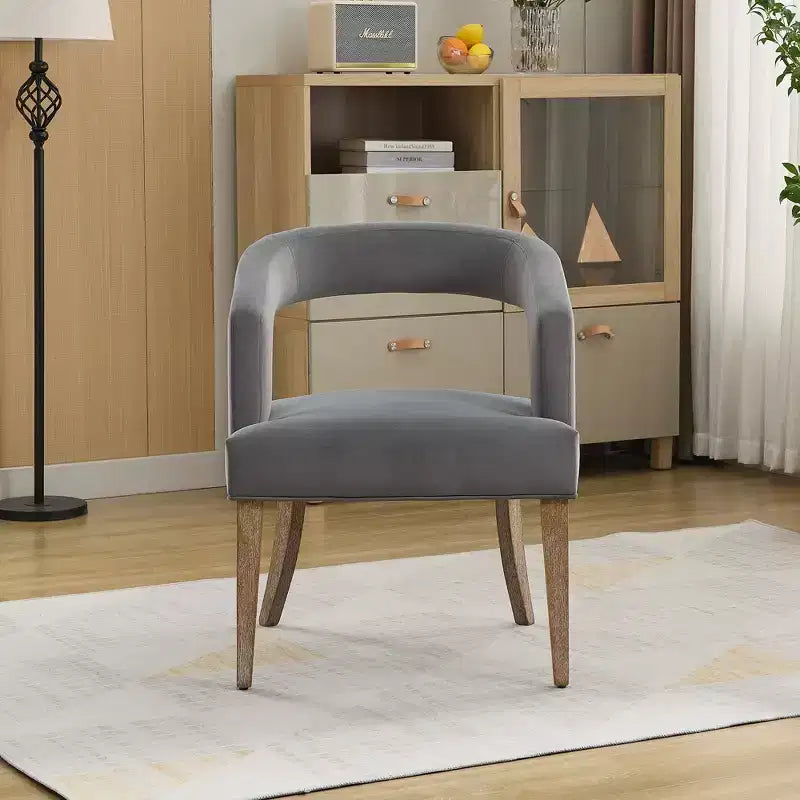 Chaises de salle à manger capitonnées modernes en forme de tonneau