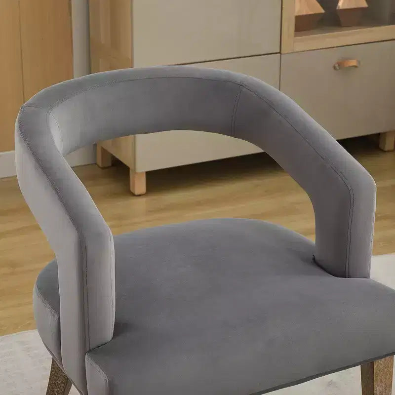 Chaises de salle à manger capitonnées modernes en forme de tonneau