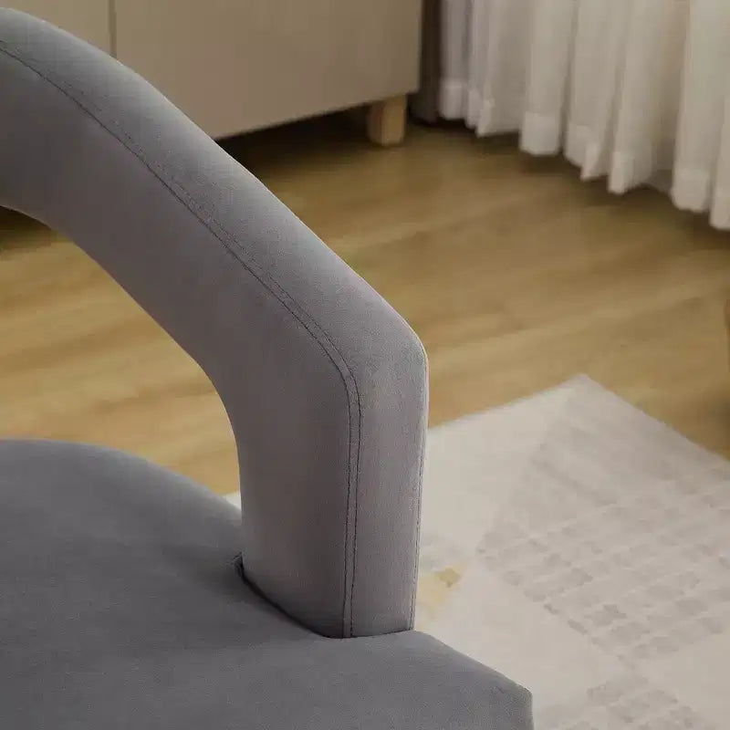 Chaises de salle à manger capitonnées modernes en forme de tonneau