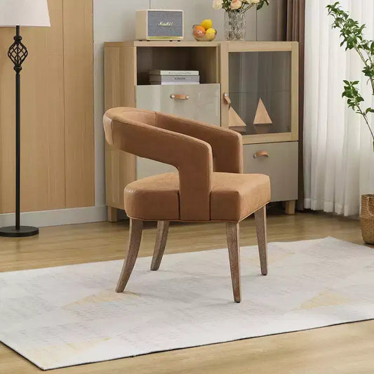 Chaises de salle à manger capitonnées modernes en forme de tonneau