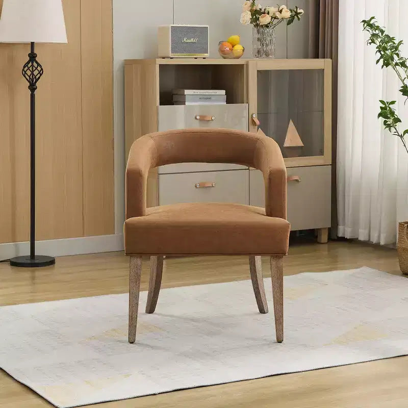 Chaises de salle à manger capitonnées modernes en forme de tonneau
