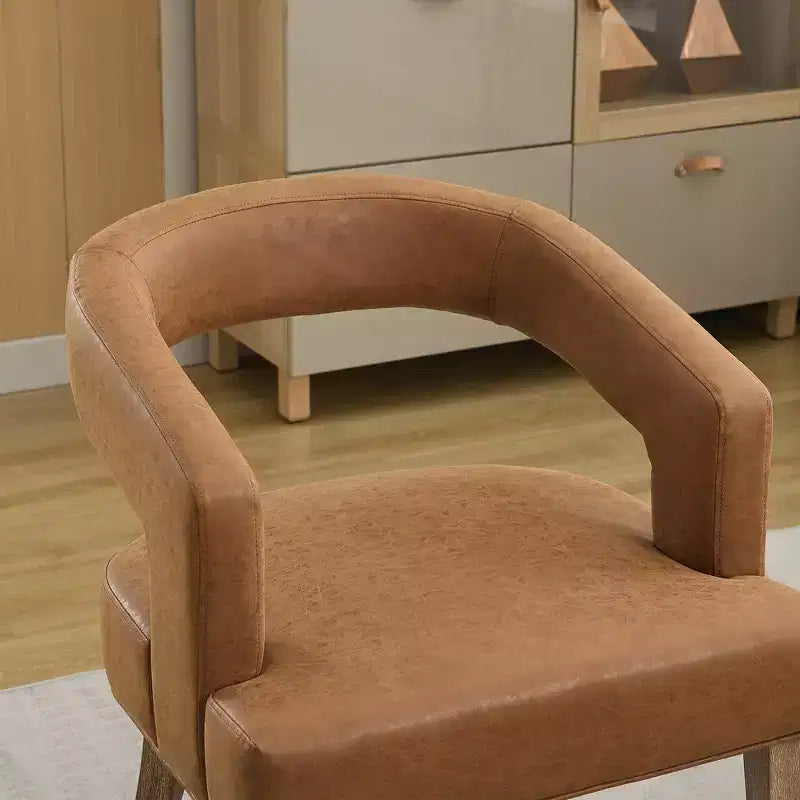 Chaises de salle à manger capitonnées modernes en forme de tonneau