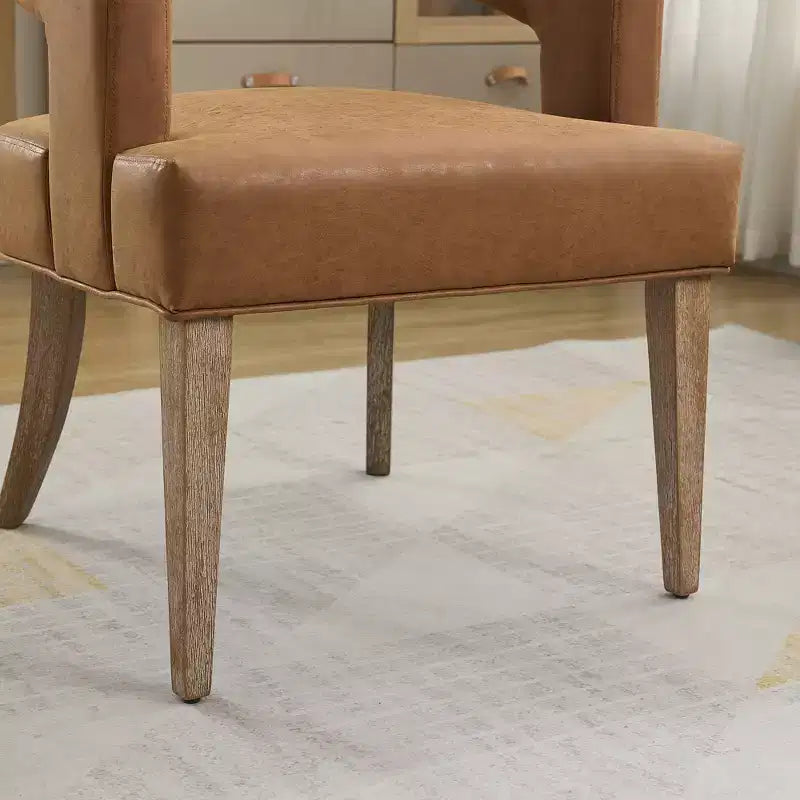 Chaises de salle à manger capitonnées modernes en forme de tonneau