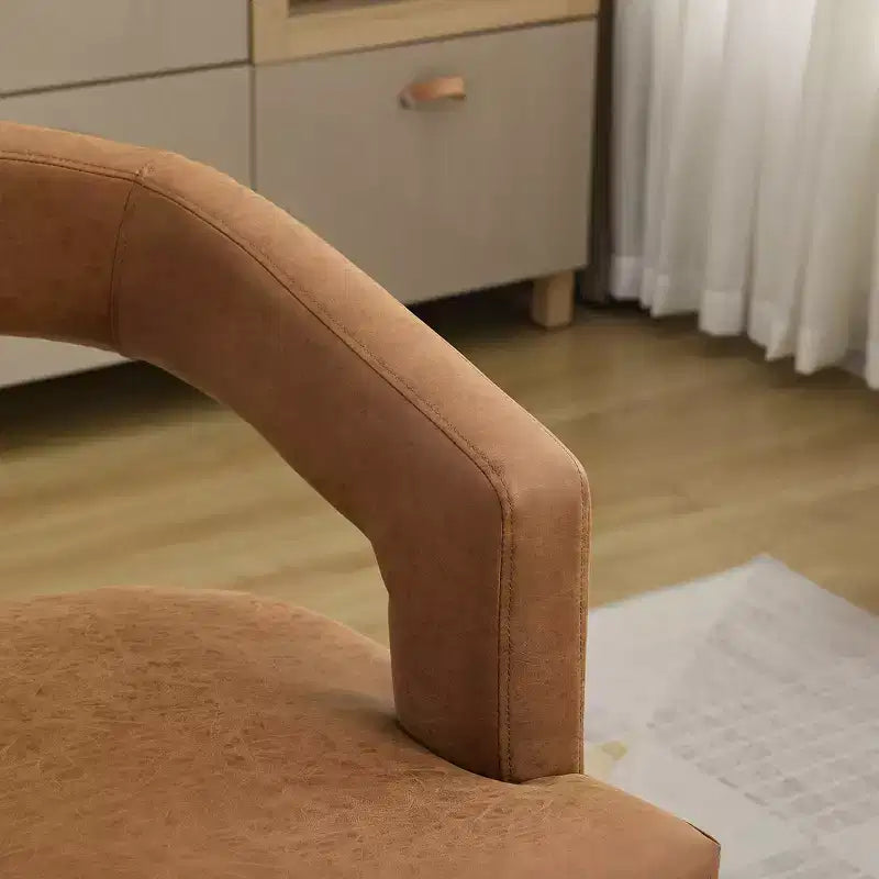Chaises de salle à manger capitonnées modernes en forme de tonneau