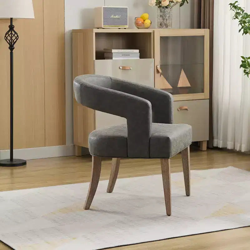 Chaises de salle à manger capitonnées modernes en forme de tonneau