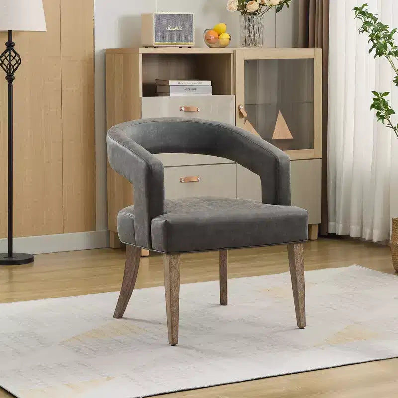 Chaises de salle à manger capitonnées modernes en forme de tonneau