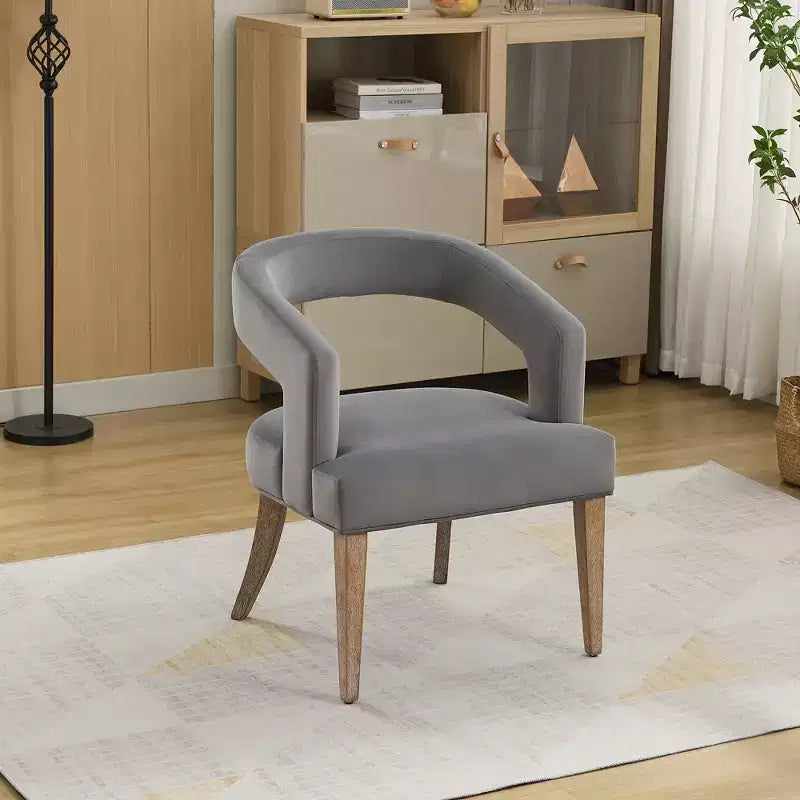 Chaises de salle à manger capitonnées modernes en forme de tonneau