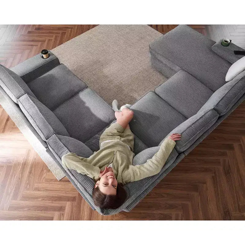 Canapé sectionnel avec ports USB et rangement