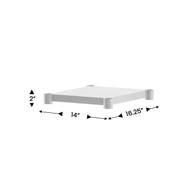 Étagère inférieure galvanisée pour tables de préparation et de travail - Étagère inférieure réglable pour tables en acier inoxydable