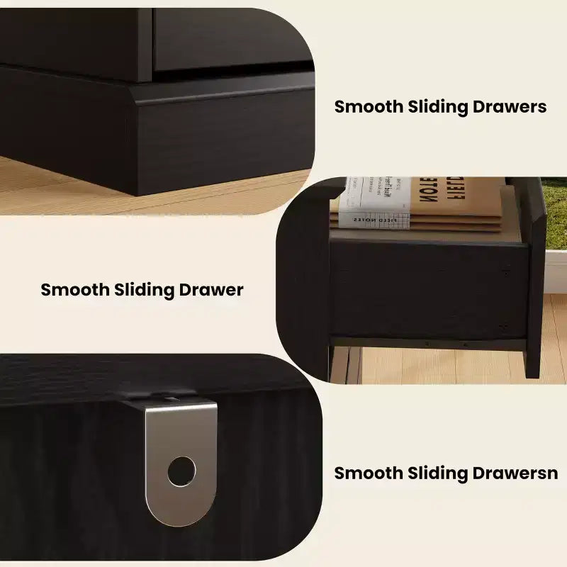 Commode double 8 tiroirs - Commode en bois à plateau large avec tiroirs profonds pour Chambre à coucher, Chambre d'enfant, Salon