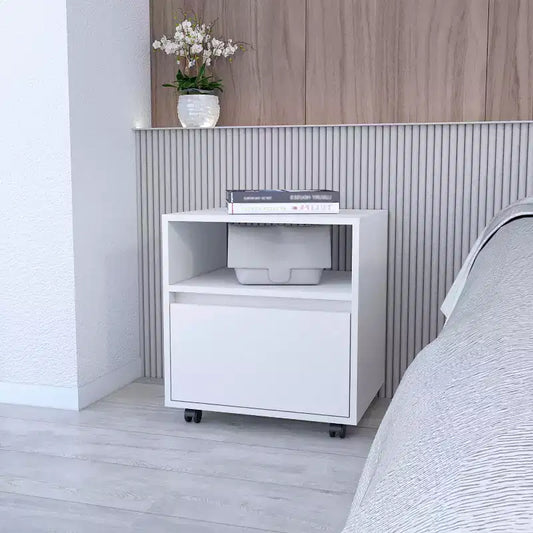 Duncan Stylish Functional 1 Drawer Nightstand for Bedroom Living Room