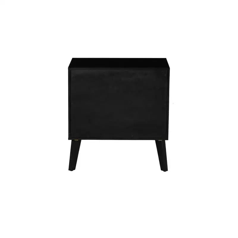 Table de chevet à 2 tiroirs Chancery Black and Cane