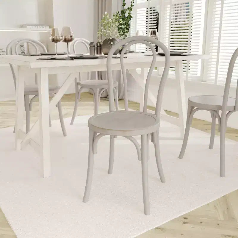 Chaise de salle à manger empilable en bois massif style Thonet