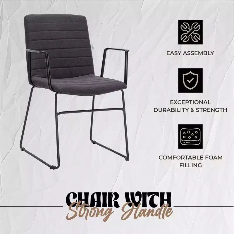 Fauteuil de bureau ergonomique rembourré en cuir/polyester avec structure en acier inoxydable thermolaqué, assise et dossier rembourrés