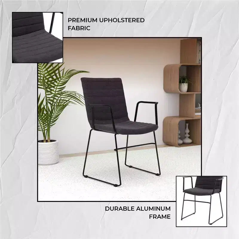 Fauteuil de bureau ergonomique rembourré en cuir/polyester avec structure en acier inoxydable thermolaqué, assise et dossier rembourrés