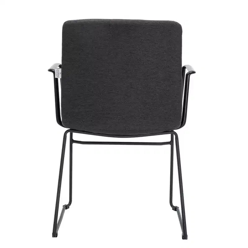 Fauteuil de bureau ergonomique rembourré en cuir/polyester avec structure en acier inoxydable thermolaqué, assise et dossier rembourrés