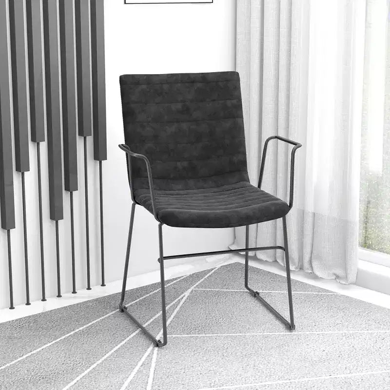 Fauteuil de bureau ergonomique rembourré en cuir/polyester avec structure en acier inoxydable thermolaqué, assise et dossier rembourrés