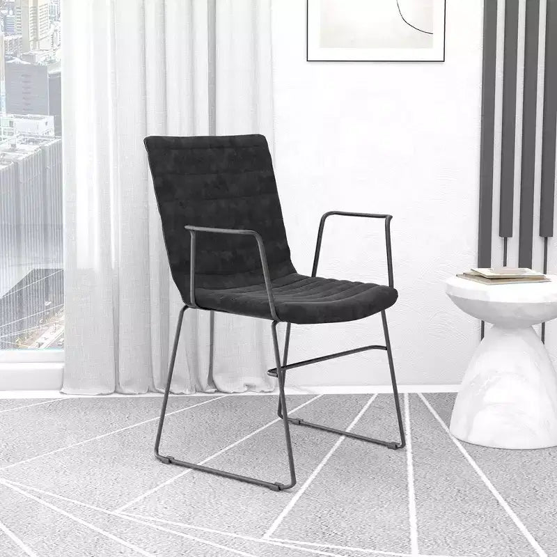 Fauteuil de bureau ergonomique rembourré en cuir/polyester avec structure en acier inoxydable thermolaqué, assise et dossier rembourrés