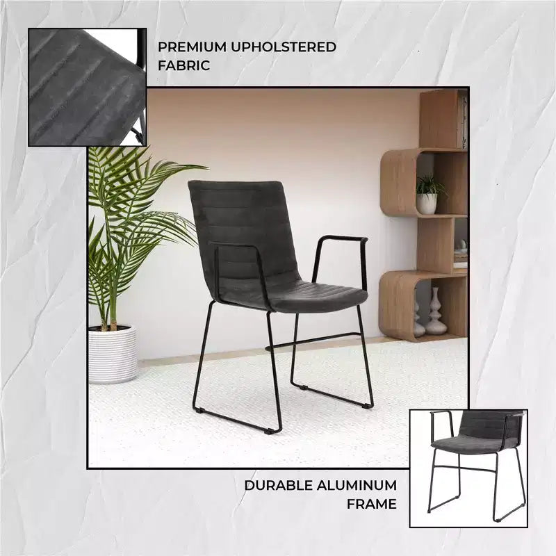 Fauteuil de bureau ergonomique rembourré en cuir/polyester avec structure en acier inoxydable thermolaqué, assise et dossier rembourrés