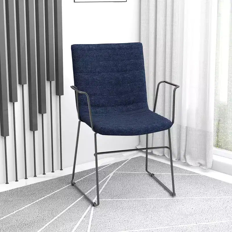 Fauteuil de bureau ergonomique rembourré en cuir/polyester avec structure en acier inoxydable thermolaqué, assise et dossier rembourrés