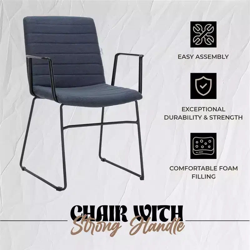 Fauteuil de bureau ergonomique rembourré en cuir/polyester avec structure en acier inoxydable thermolaqué, assise et dossier rembourrés