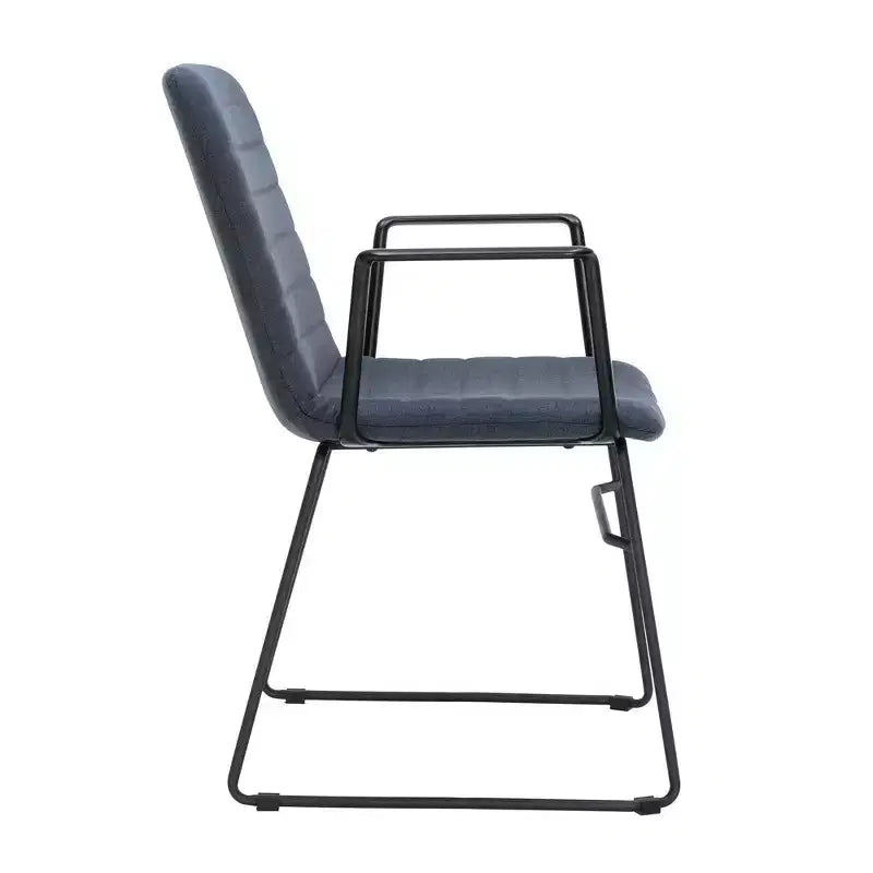 Fauteuil de bureau ergonomique rembourré en cuir/polyester avec structure en acier inoxydable thermolaqué, assise et dossier rembourrés