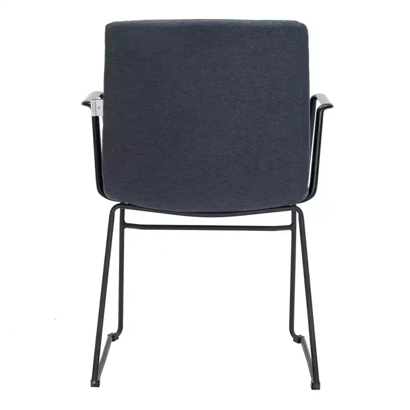 Fauteuil de bureau ergonomique rembourré en cuir/polyester avec structure en acier inoxydable thermolaqué, assise et dossier rembourrés