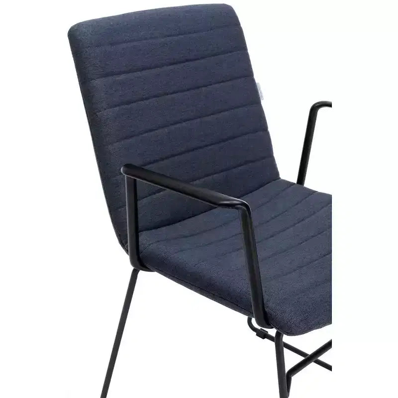 Fauteuil de bureau ergonomique rembourré en cuir/polyester avec structure en acier inoxydable thermolaqué, assise et dossier rembourrés