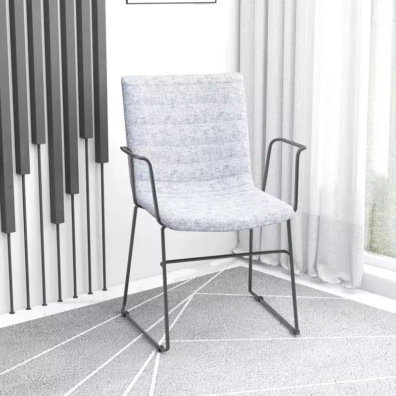Fauteuil de bureau ergonomique rembourré en cuir/polyester avec structure en acier inoxydable thermolaqué, assise et dossier rembourrés