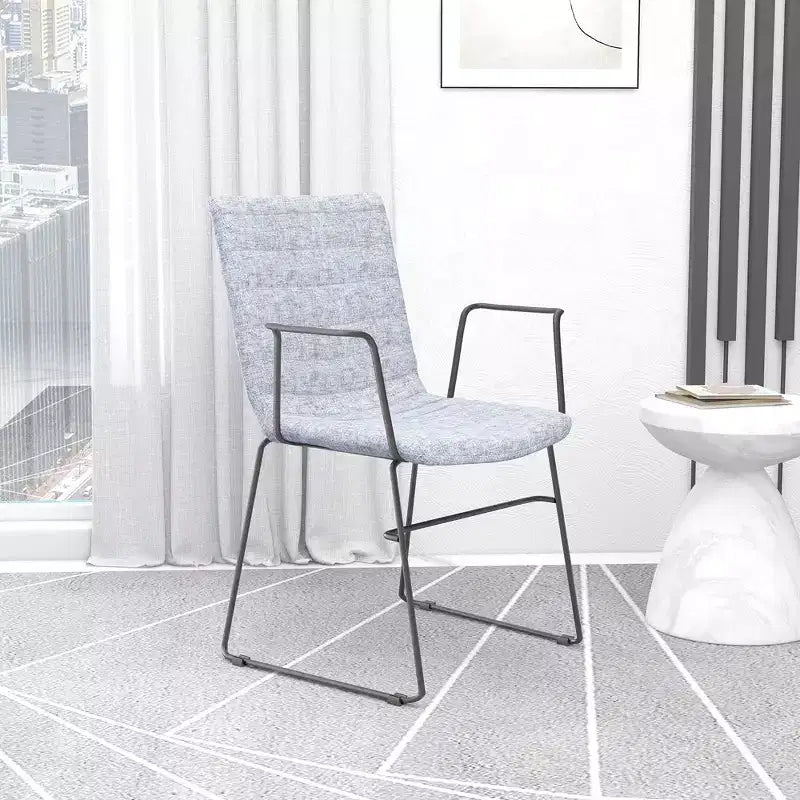Fauteuil de bureau ergonomique rembourré en cuir/polyester avec structure en acier inoxydable thermolaqué, assise et dossier rembourrés