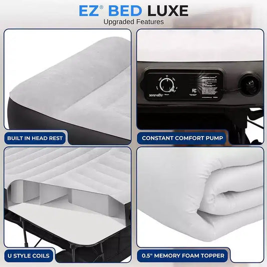 Lit d'appoint gonflable Luxe Series EZ Bed – Matelas pneumatique une place avec cadre