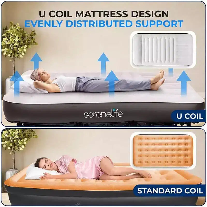 Lit d'appoint gonflable Luxe Series EZ Bed – Matelas pneumatique une place avec cadre