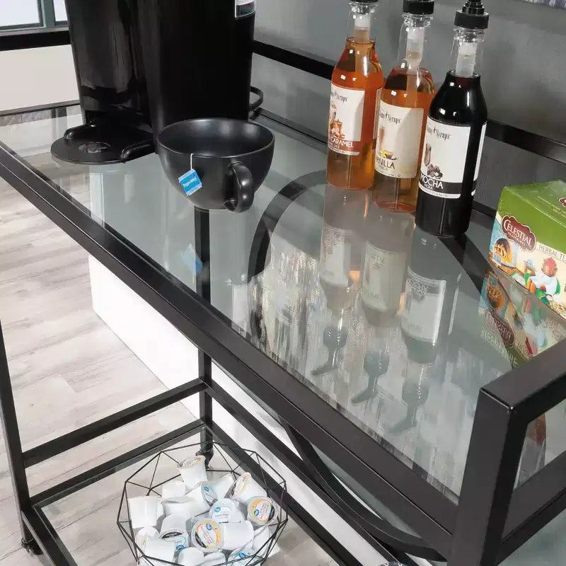 Chariot de bar International Lux avec verre